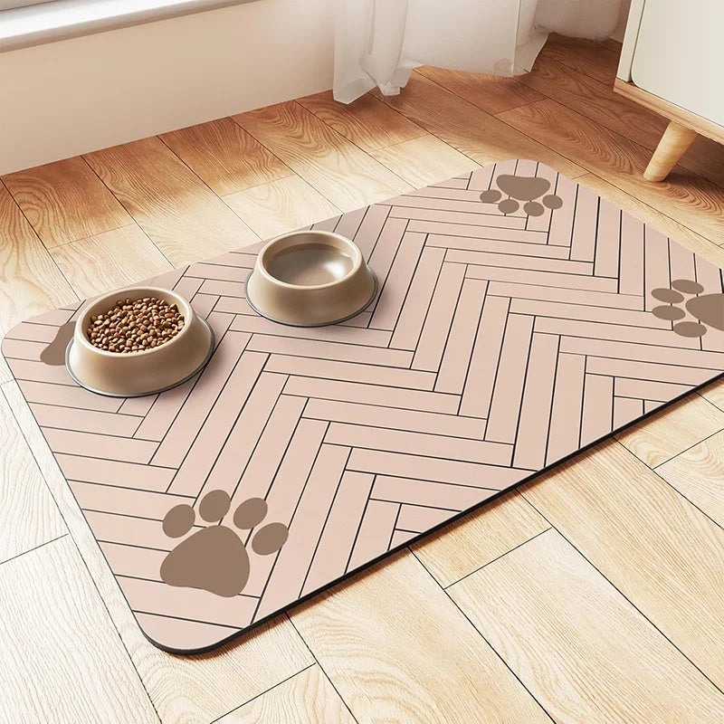 Tapis de Gamelle Absorbant & Antidérapant