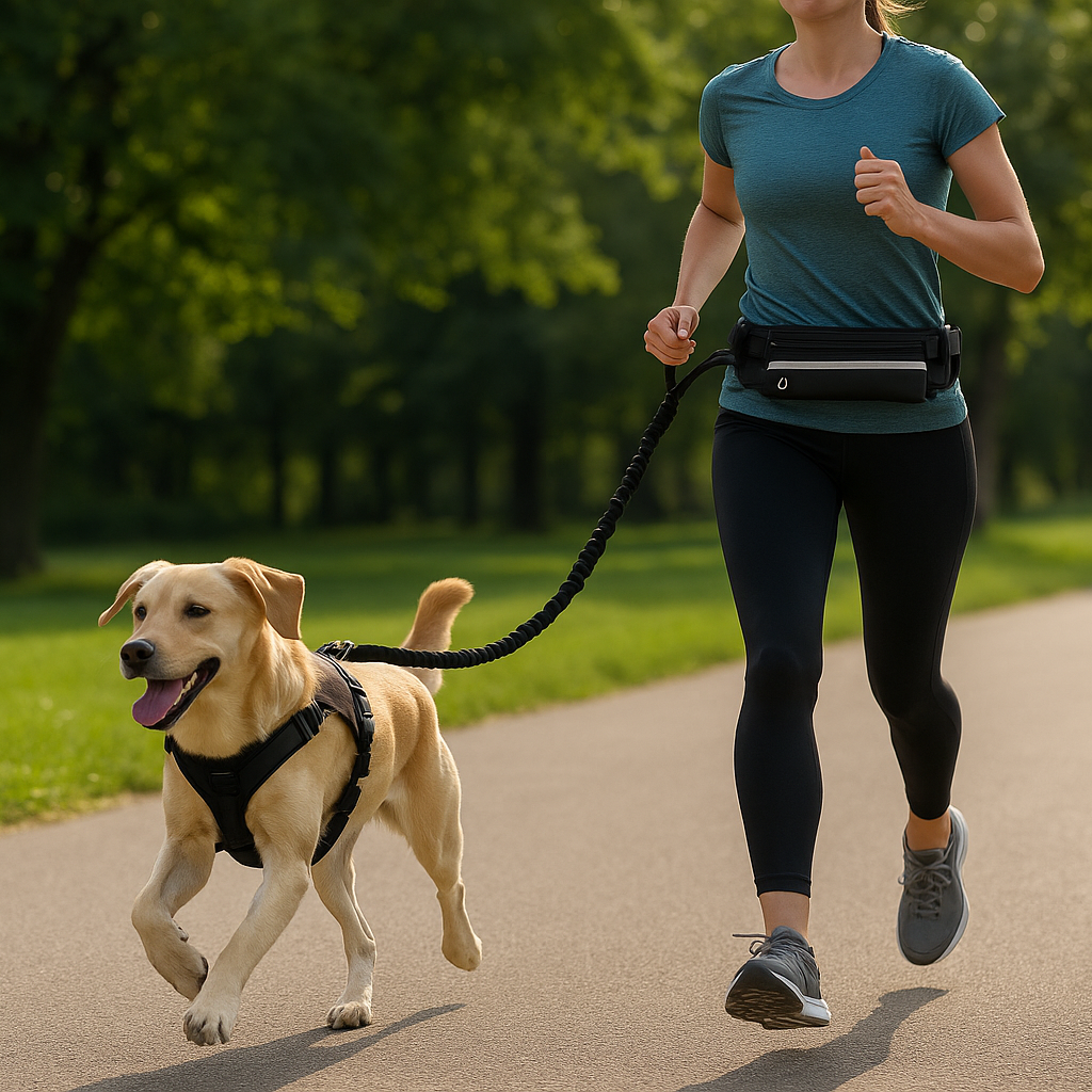 Laisse mains libres avec ceinture