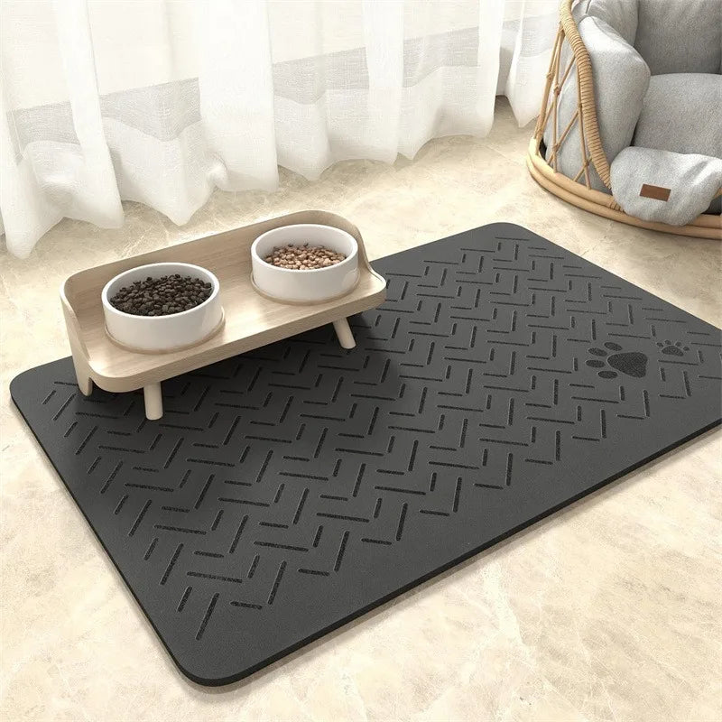 Tapis de Gamelle Absorbant & Antidérapant