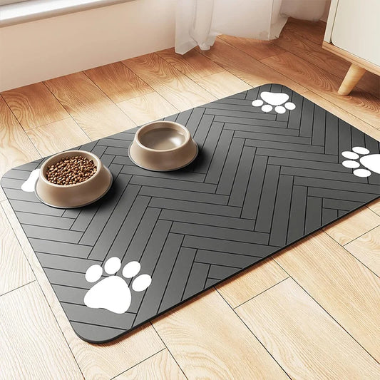 Tapis de Gamelle Absorbant & Antidérapant