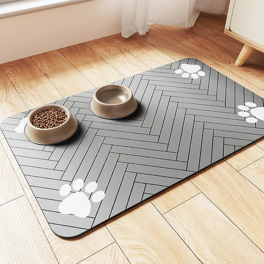 Tapis de Gamelle Absorbant & Antidérapant